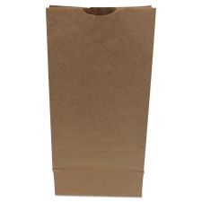 Ross & Wallace Paper Products Grocery Paper Bags, 10# Size, Heavy-Duty, 50# Basis Weight, 7" x 4.38" x 13.75", Kraft, 500/Bundle