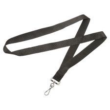 SKILCRAFT Lanyard With J-Hook, 36", Black, Pack Of 12 (AbilityOne 8455-01-645-2729)