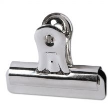 Universal Bulldog Clips, Medium, Nickel, 36/Pack