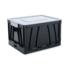 Universal Collapsible Crate, Letter/Legal Files, 17.25" x 14.25" x 10.5", Black/Gray, 2/Pack