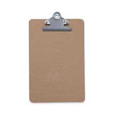 Universal Hardboard Clipboard, 0.75" Clip Capacity, Holds 5 x 8 Sheets, Brown, 3/Pack