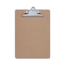 Universal Hardboard Clipboard, 1.25" Clip Capacity, Holds 8.5 x 11 Sheets, Brown, 3/Pack