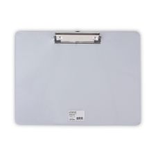 Universal Plastic Brushed Aluminum Clipboard, Landscape Orientation, 0.5" Clip Capacity, Holds 11 x 8.5 Sheets, Silver