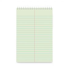 Universal Steno Pads, Gregg Rule, Red Cover, 80 Green-Tint 6 x 9 Sheets, 6/Pack