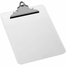Business Source Spring Clip Plastic Clipboard