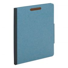 Classification Folders, 2 1/2" Expansion, Letter Size, 2 Dividers, 100% Recycled, Blue, Pack Of 5 Folders