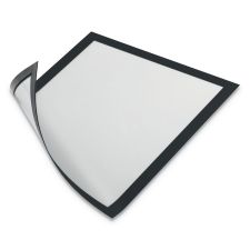 Durable DURAFRAME Magnetic Sign Holder, 8.5 x 11, Black Frame, 2/Pack