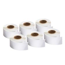 DYMO Mailing Address Labels For LabelWriter Label Printers, 1 1/8" x 3 1/2", White, 130 Labels Per Roll, Pack Of 6 Rolls