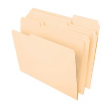 Heavyweight Manila File Folders, 1/3 Cut, Letter Size (8-1/2" x 11"), Manila, Box Of 50 Folders