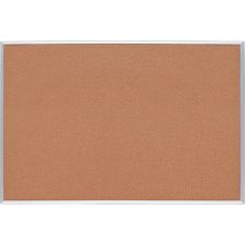 Lorell Basic Cork Board, 36" x 24", Aluminum Frame With Brown Finish