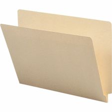 Sparco 1-Ply End-Tab Folders, Letter Size (8 1/2" x 11"), Manila, Box Of 100