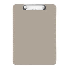 Sparco Plastic Clipboard With Flat Clip, 8 1/2" x 11", Smoke
