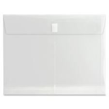 Sparco Side-Open String-A-Long Poly-Hide Envelope, 8 1/2" x 11", Clear