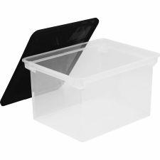 Storex Plastic File Tote Storage Box
