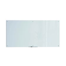 U Brands Glass Dry Erase Board, 72" x 36" (Actual Size: 70" x 35"), White Surface