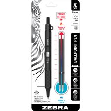 Zebra Pen X-701 Retractable Ballpoint Pen, Fine Point, 0.7 mm, Matte Black Barrel, Black Ink