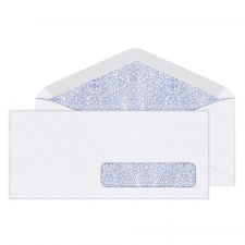 #10 Security Envelopes, Right Window, 4-1/8" x 9-1/2", Gummed Seal, White, Box Of 500