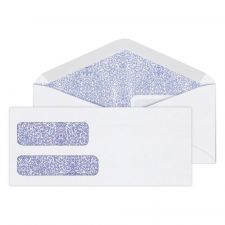 #9 Security Envelopes, Double Window, 3-7/8" x 8-7/8", Gummed Seal, White, Box Of 500