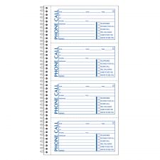 Adams Phone Message Books, 11" x 5 1/2", 100 Pages, White/Canary Yellow, Pack Of 2