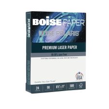 Boise POLARIS Premium Laser Paper, 8 Reams, White, Letter Size (8 1/2" x 11"), 500 Sheets Per Ream, FSC Certified, 24 Lb, 98 Brigtness
