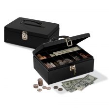 Cash Box With Locking Hatch, 3 7/8"H x 11"W x 7 5/8"D