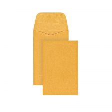 Coin Envelopes, 2-1/4" x 3-1/2", Gummed Seal, Manila, Box Of 500