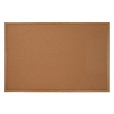 Cork Bulletin Board, 24" x 36", Wood Frame With Light Oak Finish