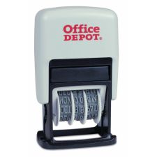 Date Message Stamp Dater Paid, Received, Faxed, 1-1/16"x5/8" Impression, Red/Blue Ink - 98331
