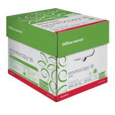 EnviroCopy Copy Paper, White, Letter (8.5" x 11"), 2500 Sheets Per Case, 20 Lb, 30% Recycled, FSC Certified