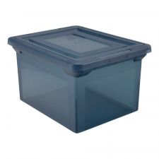 File Tote, 35 Qt, Letter/Legal Size, 10-13/16"H x 13-5/8"W x 18"D, Copen Blue