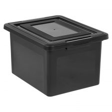 File Tote, Letter/Legal Size, 18"L x 14 1/4"W x 10 7/8"H, 30% Recycled, Black