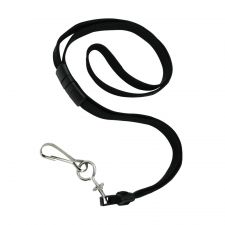 GBC Badgemates Breakaway Lanyards, 23", Black, Pack Of 12