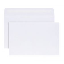 Greeting Card Envelopes, A9, 5-3/4" x 8-3/4", Gummed Seal, White, Box Of 100
