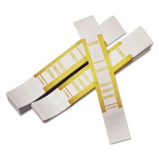 Iconex Self-Adhesive Currency Straps, Hundreds, $10,000 Stack, Mustard, 1,000/Pack