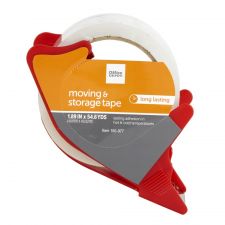 Moving & Storage Packing Tape With Dispenser, 1.89" x 54.6 Yd., Crystal Clear