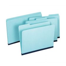 Pendaflex Pressboard Expansion File Folders Without Fasteners, 1" Expansion, Letter Size, Light Blue, Pack Of 25 Folders
