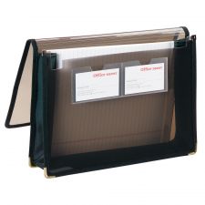 Poly Extra Deep Document Wallet, 1 Pocket, 3-1/2" Expansion, 8-1/2" x 11", Letter Size, Transparent Smoke