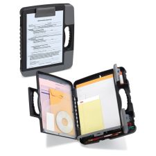 Portable Form Holder Storage Clipboard Case, 11-3/4" x 14-1/2", Charcoal