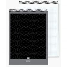 Professional Top Wirebound Writing Pad, 8 1/2" x 11 3/4", Quad Ruled, 70 Sheets, White