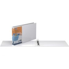 QuickFit 3-Ring Binder, 1 1/2" Locking Angle D-Rings, Spreadsheet, White