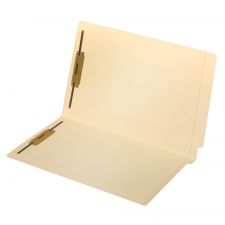Reinforced End-Tab Fastener Folders, Legal Size, Manila, Pack Of 50 Folders