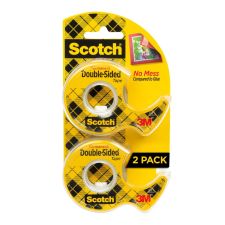 Scotch Double Sided Tape, Permanent, Pack Of 2 Tape Rolls With Dispensers