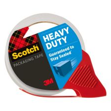 Scotch Heavy-Duty Shipping Packing Tape With Dispenser, 3"Core, 1-7/8" x 38.2 Yd., Clear