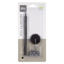 Security Counter Pen With Antimicrobial Protection, Medium Point, 1.0 mm, Black Ink
