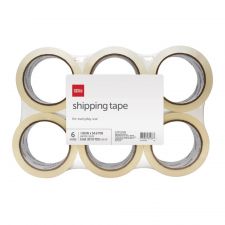 Shipping Packing Tape, 1.89" x 54.6 Yd., Clear, Pack Of 6 Rolls