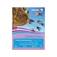 Xerox Vitality Colors Multi-Use Printer & Copy Paper, 1 Ream, Lilac, Letter (8.5" x 11"), 500 Sheets Per Ream, 20 Lb, 30% Recycled