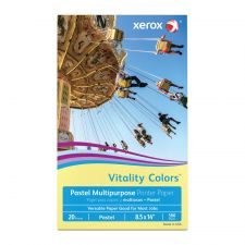 Xerox Vitality Colors Multi-Use Printer & Copy Paper, 1 Ream, Yellow, Legal (8.5" x 14"), 500 Sheets Per Ream, 20 Lb, 30% Recycled