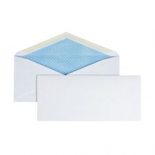 #10 Security Envelopes, 4-1/8" x 9-1/2", Gummed Seal, White, Box Of 50