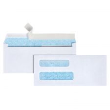 #8 5/8 Security Envelopes, Double Window, 3-5/8" x 8-5/8", Clean Seal, White, Box Of 250