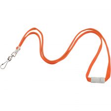 Advantus Neon Breakaway Lanyard - 0.5" Width x 36" Length - Neon Orange - 12 / Pack